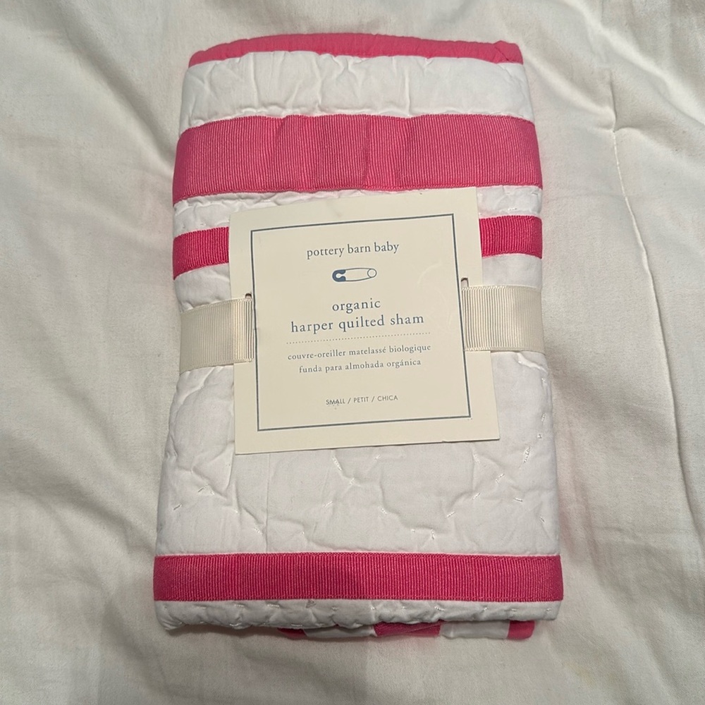NWT -PBK harper quilted sham - pink